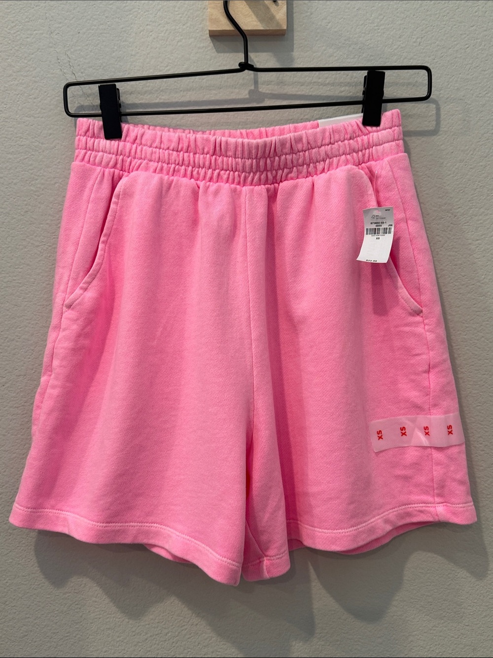 NWT Old Navy SOCOMFY Pink Women's Elastic-Waist Terry Shorts Size XS